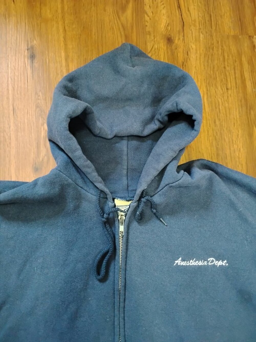 Vintage Lee Anesthesia Department Zipper Hoodie Sweatshirt